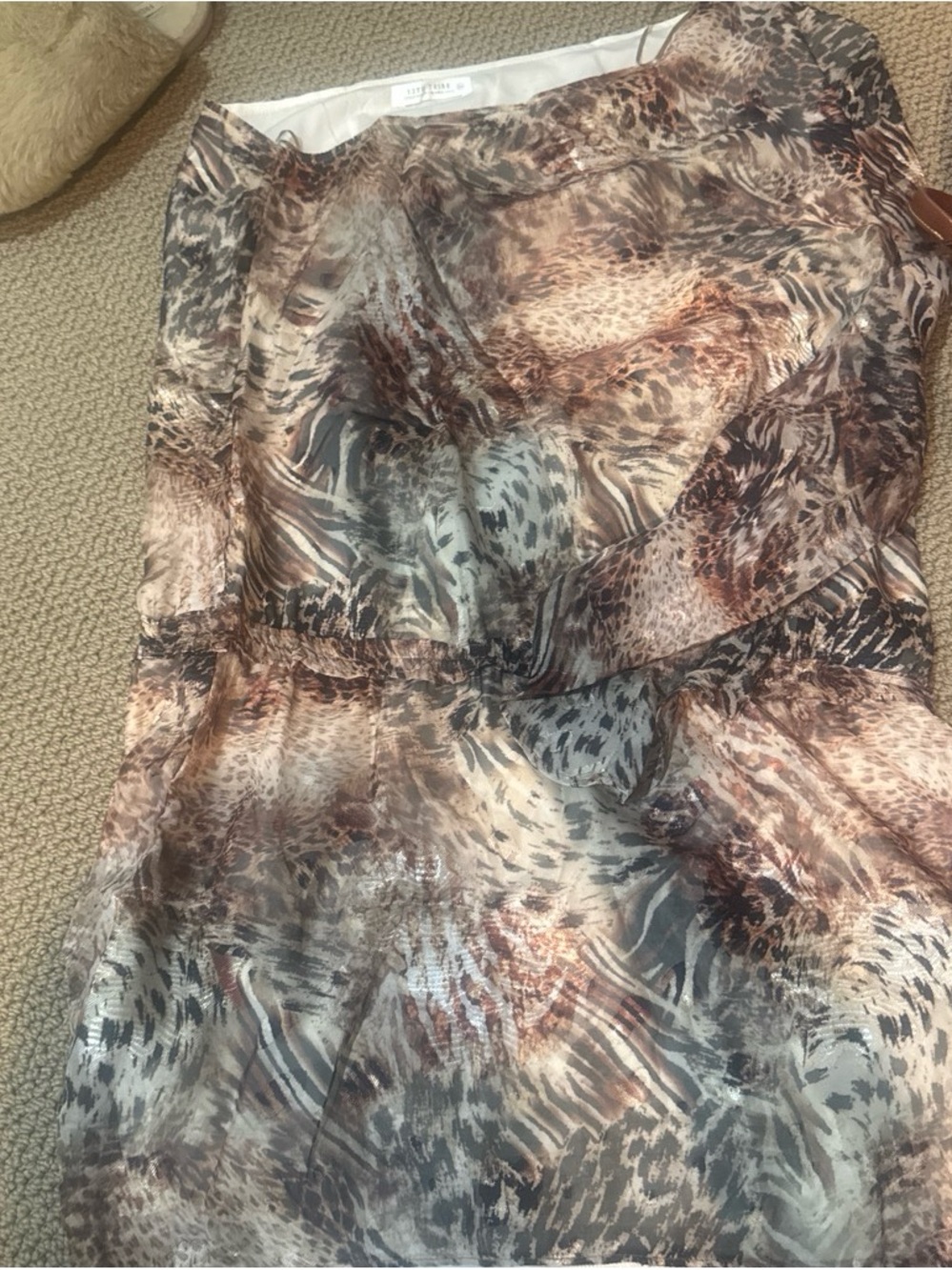 12th Tribe Asymmetrical Wildlife-Print Dress - Brown Multi